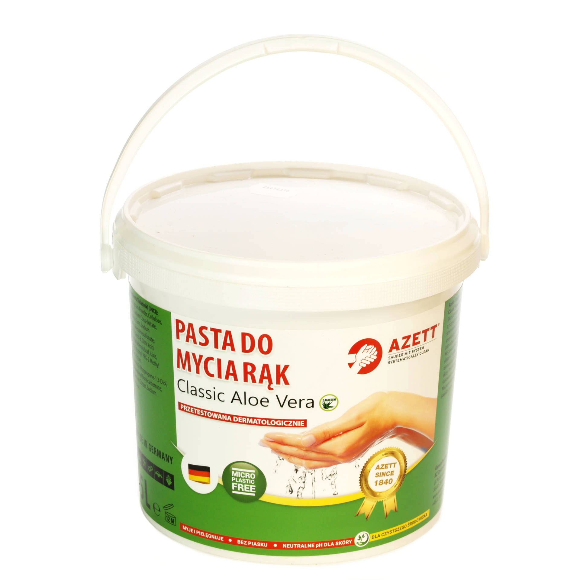 azett-pasta-bhp-do-mycia-rak-5l-aloe-vera-zielona.jpg Pasta BHP do mycia rąk 5l AZETT - obrazek 1