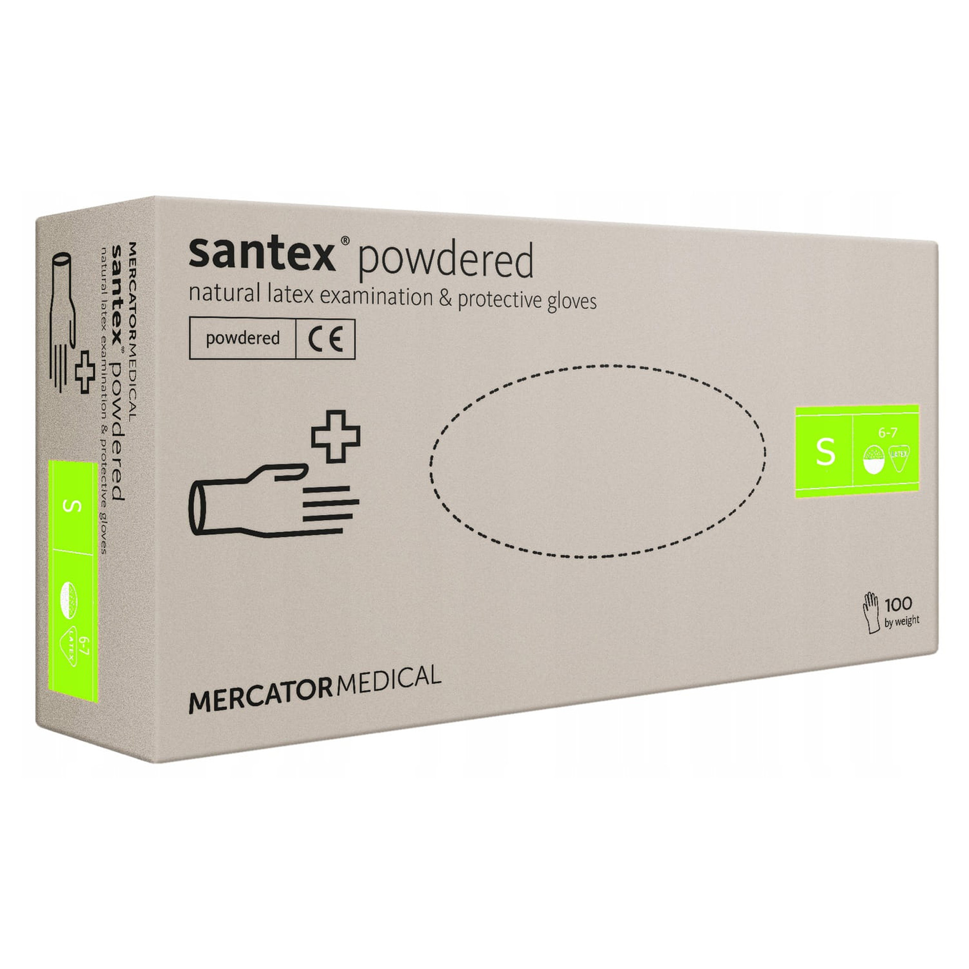 latexx.jpg Rękawiczki lateksowe Santex Powdered - obrazek 1